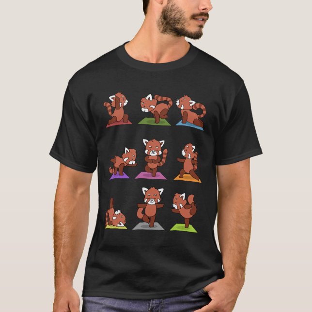 Camiseta Panda Vermelho Yoga _1 (Frente)