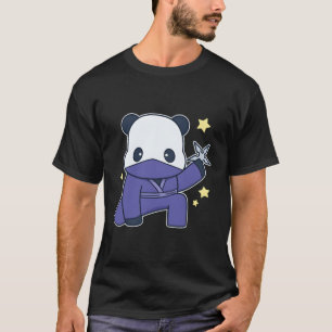 Camiseta Panda Vestindo Um Urso De Panda Ninja