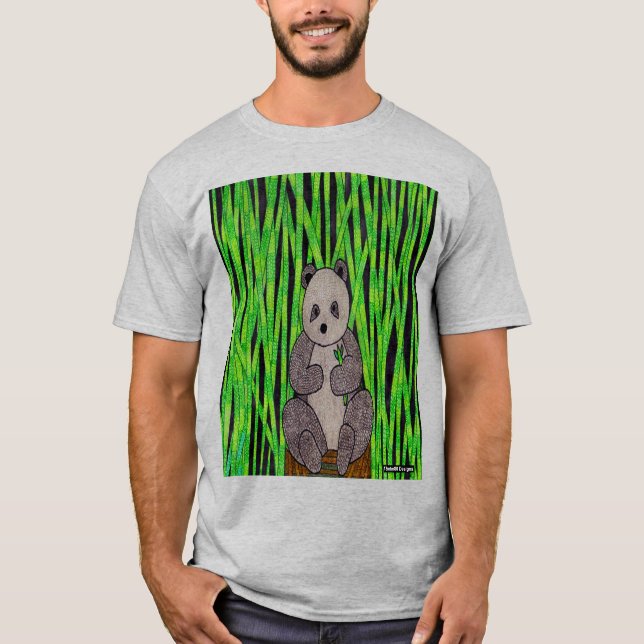 Camiseta Panda (vívido) - Camisa-luz masculina (Frente)