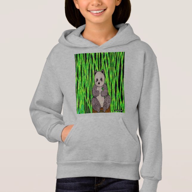 Camiseta Panda (vívido) - Moletom de Menina (Frente)