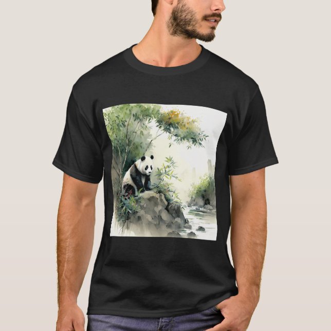 Camiseta Panda (Watercolor) (Frente)