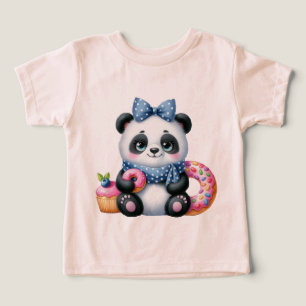 Camiseta Panda Whit Ribbon