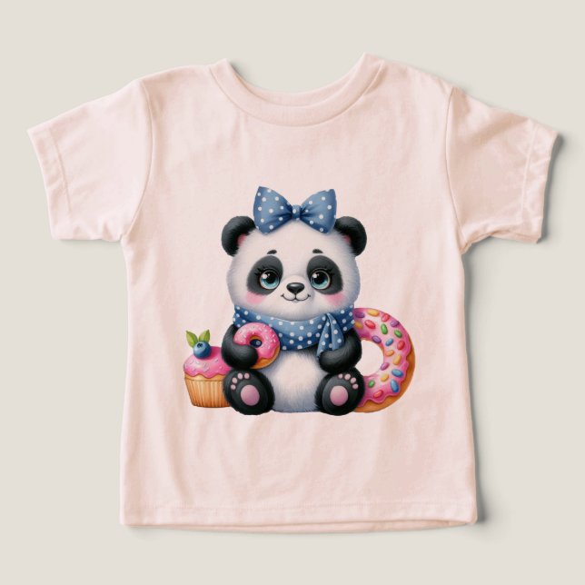 Camiseta Panda Whit Ribbon (Design frontal)