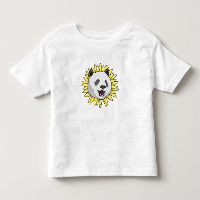 Camiseta Panda with Sunflower (Frente)