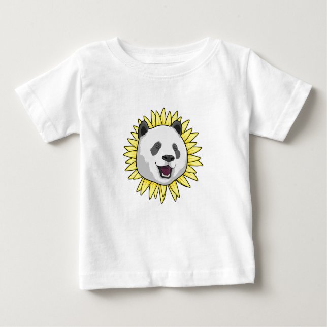 Camiseta Panda with Sunflower (Frente)