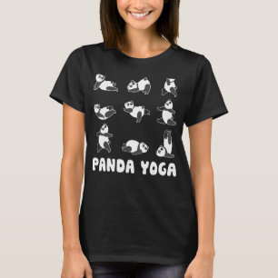 Camiseta Panda Yoga Pose Meditação Exercício Fitnes