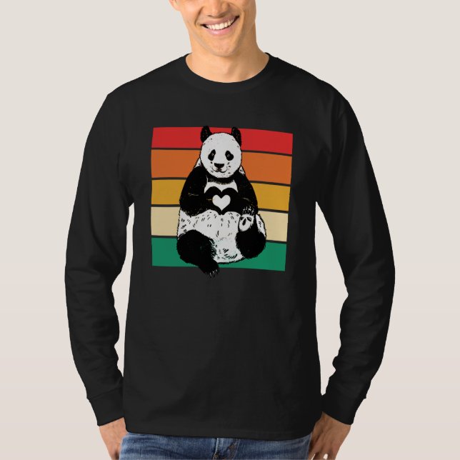 Camiseta Panda  Zookeeper Zookeeping Retro Panda (Frente)