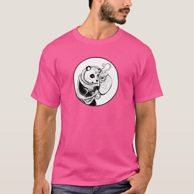 Camiseta Pandacórnio e polvo entrelaçados (Frente)