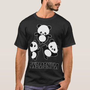 Camiseta Pandamónio TShirt Engraçado Panda Bear Pun Tee