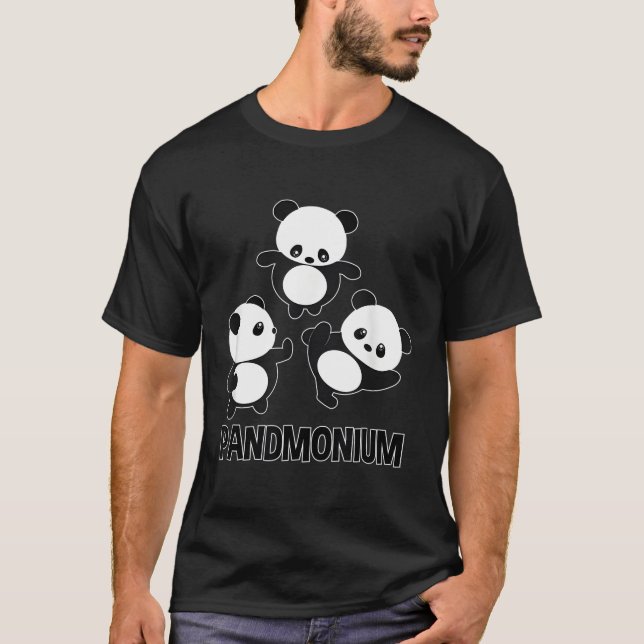 Camiseta Pandamonium Panda Bear Pun (Frente)