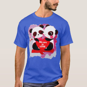 Camiseta Pandas adoráveis no amor