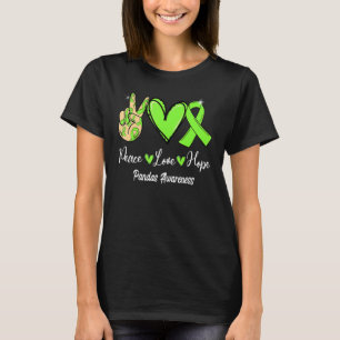 Camiseta Pandas Consciência Paz Amar Fita Verde limão Esper