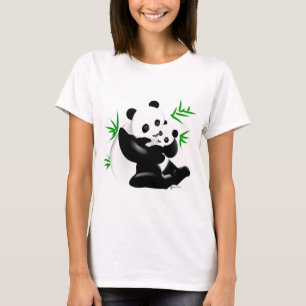 Camiseta Pandas da mãe e do bebê