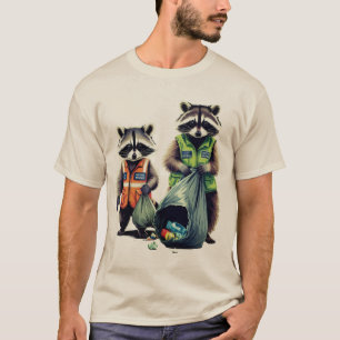 Camiseta Pandas de Lixo: Duo Dinâmico