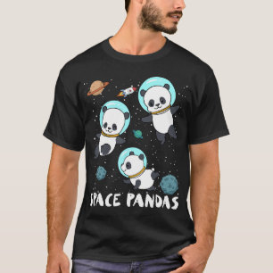 Camiseta Pandas Espaciais Astronauta Engraçado Planeta Viag