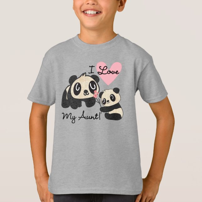 Camiseta Pandas eu amo minha tia (Frente)