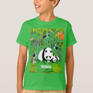 Camiseta Pandas Lady Amherst's Pheasants Red Pandas Bamboo