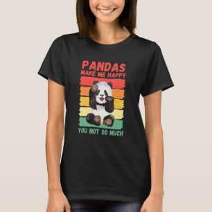 Camiseta Pandas Me Faz Feliz Você Não
