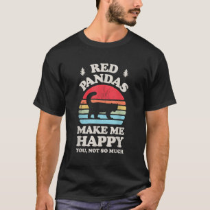 Camiseta Pandas Vermelhas Me Faz Feliz Você Não