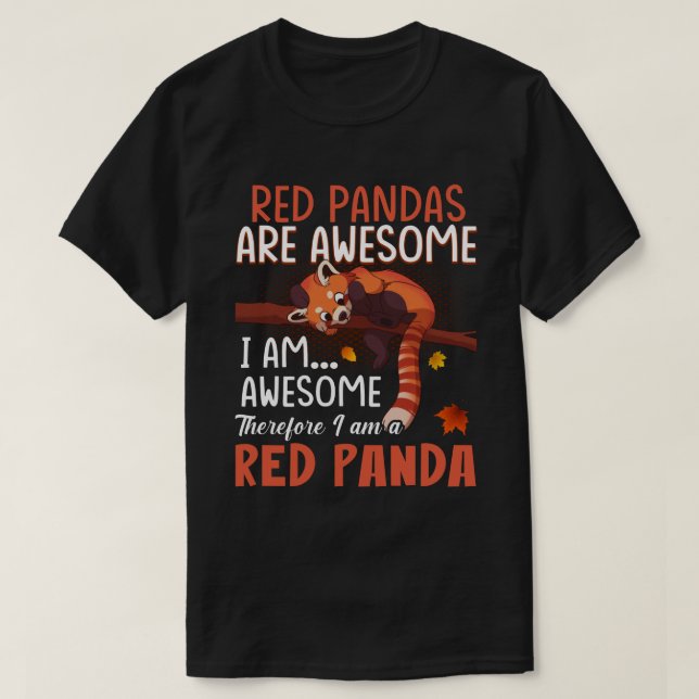 Camiseta Pandas Vermelhas São Incríveis, Por Isso Sou Um Pa (Frente do Design)