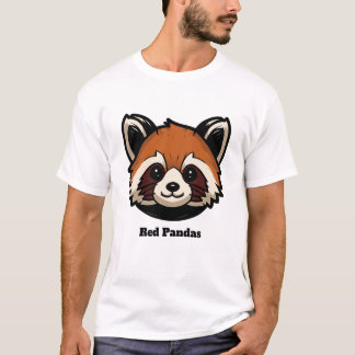 Camiseta Pandas Vermelho Personalizado
