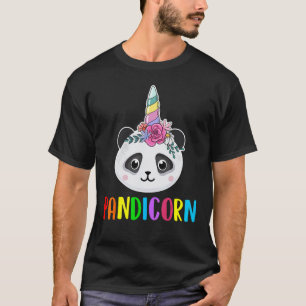 Camiseta Pandorn Cute Unicorn e Panda Bear Animal