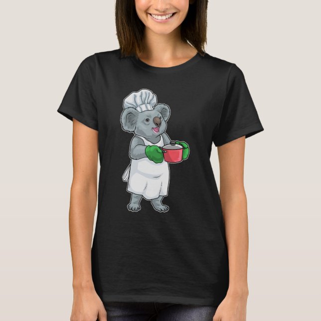 Camiseta Panela de cozinha Koala Cook (Frente)