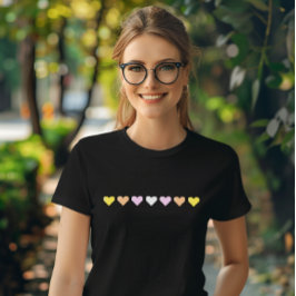 Camiseta Pangender Flag Pixel Heart