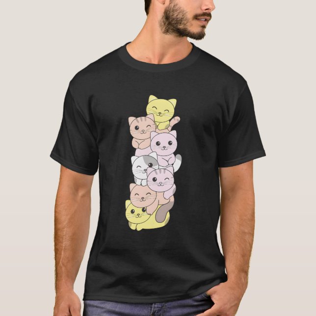 Camiseta Pangender Flag Pride Lgbtq Cats Demi Cat (Frente)