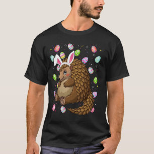 Camiseta Pangolim Feliz Caça ao Ovo de Páscoa Orelha de Coe