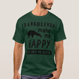 Camiseta Pangolim Feliz Dizendo Natureza Animal retrô
