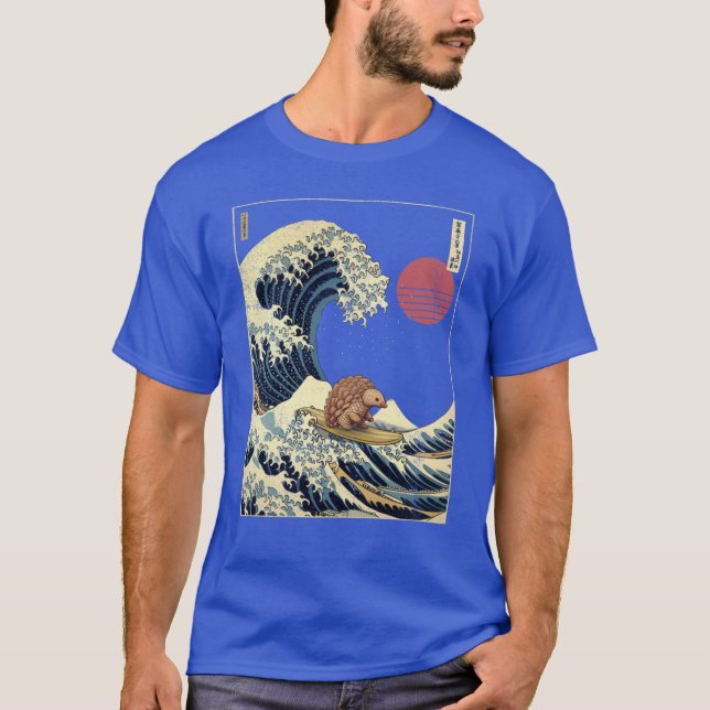 Camiseta Pangolin Kanagawa Japanese Surfing Wave (Frente)