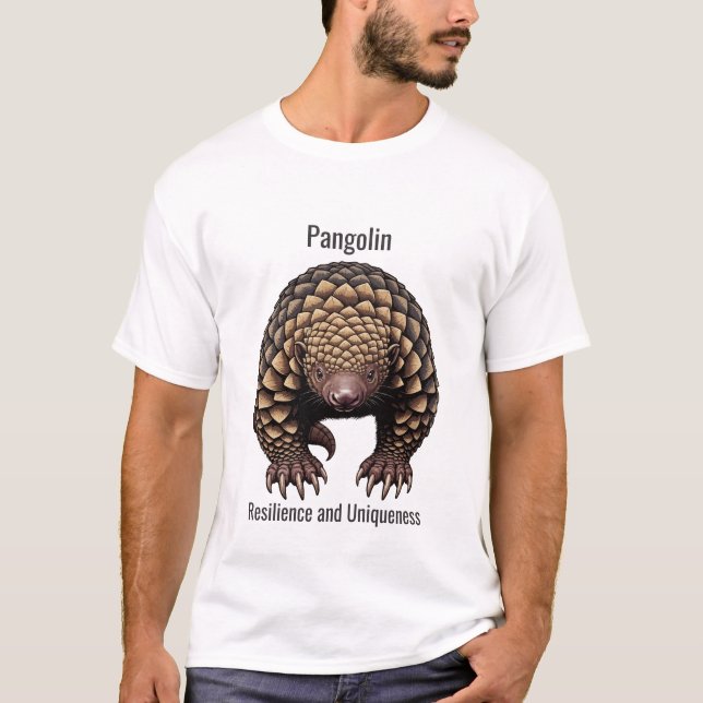 Camiseta pangolin - Resilience and Uniqueness (Frente)