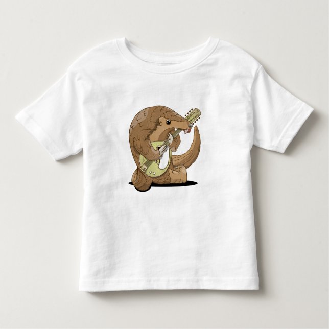 Camiseta Pangolin tocando mandolim (Frente)