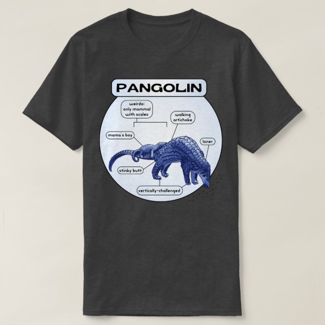 Camiseta Pangolin VerticalmenteDesafiado (Frente do Design)