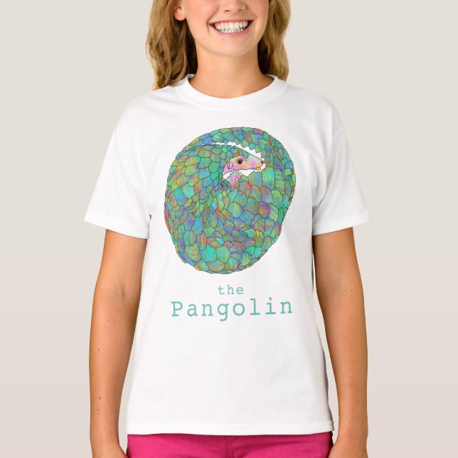 Camiseta Pangolina Espécies Ameaçadas De Pangolina Boca Ver (Frente)