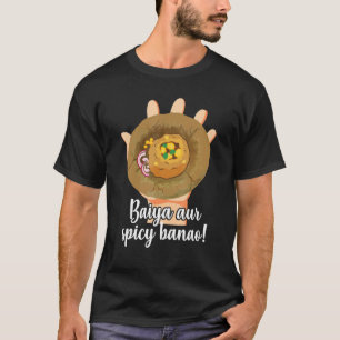 Camiseta Pani Puri Apimentado Citação em Hindi Índia Paquis