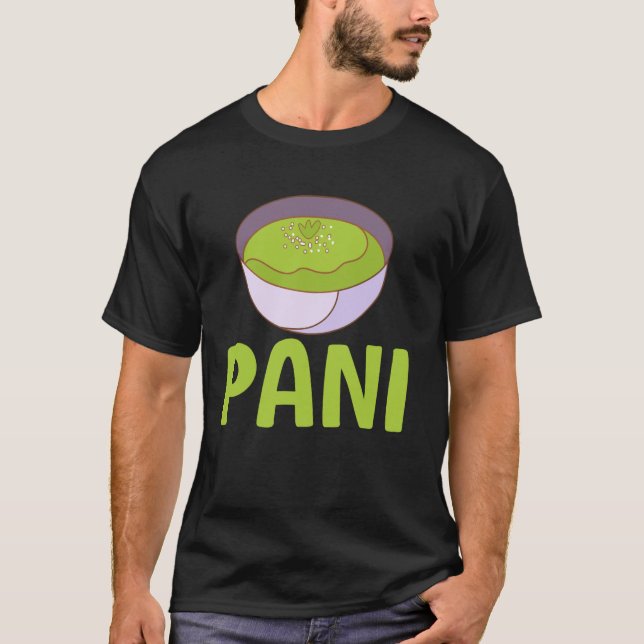 Camiseta Pani Puri - Desenhos Combinando Água (Frente)