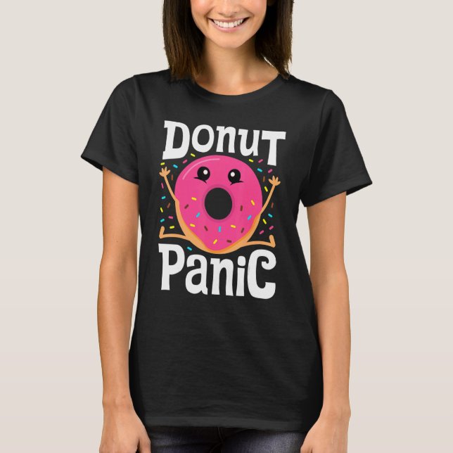 Camiseta Pânico de Donut  Garotas Mulheres Donut  Comida So (Frente)