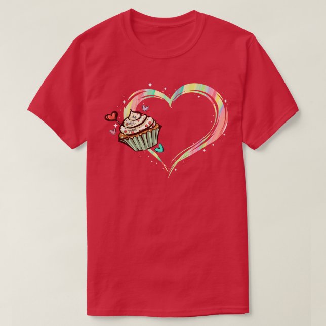 Camiseta panificação, cupcake, panificação, cozinhar f (Frente do Design)