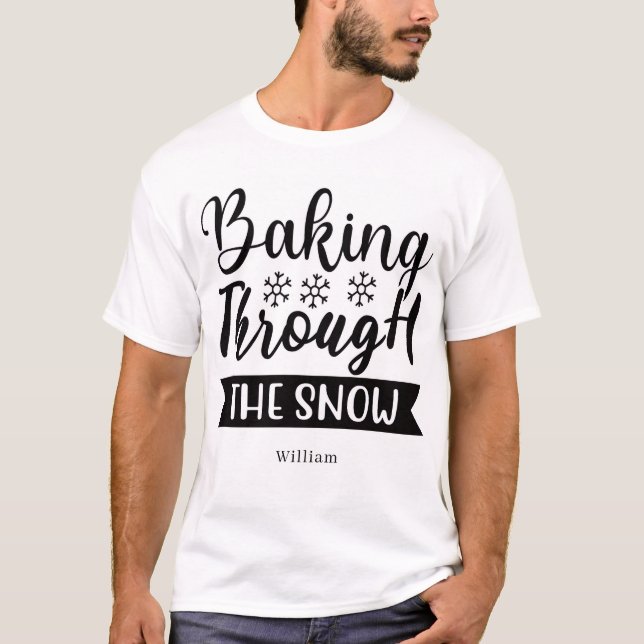 Camiseta Panificação Personalizada Através da Neve (Frente)