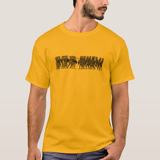 Camiseta Panóplia - batalha do hoplite do grego clássico (Frente)
