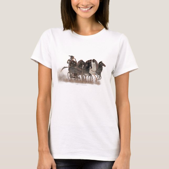 Camiseta Panóplia - chariot do grego clássico e zumbido dos (Frente)