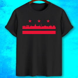 Camiseta Panorama de bandeira Washington DC