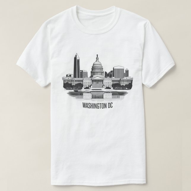 Camiseta Panorama de Washington DC (Frente do Design)