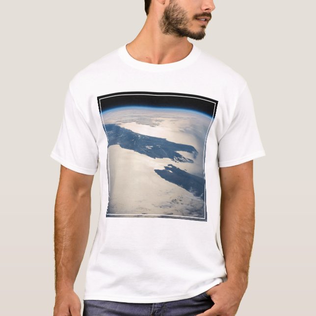Camiseta Panorama Do Espaço Destacando Estreito De Cook (Frente)
