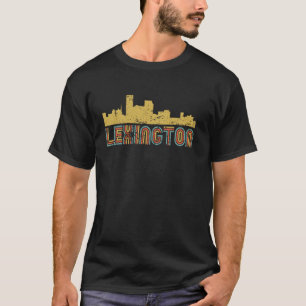 Camiseta Panorama Retro da Cidade de Lexington Lexingto