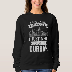 Camiseta Panorama Urbano Mapa Viagem Durban África do Sul