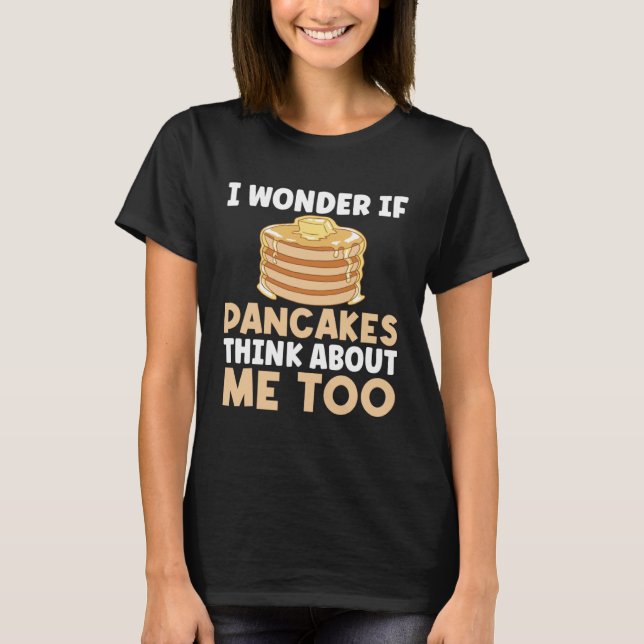 Camiseta Panqueca  Máquina de Panqueca para Brunch Café da  (Frente)