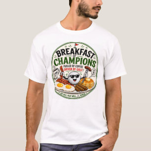Camiseta Panquecas Bacon Birdies Café da Manhã de Golfe Div